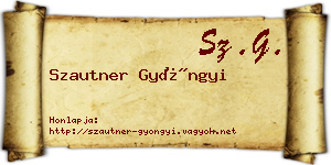 Szautner Gyöngyi névjegykártya