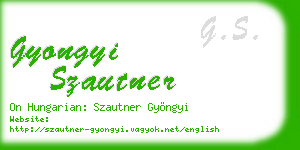 gyongyi szautner business card